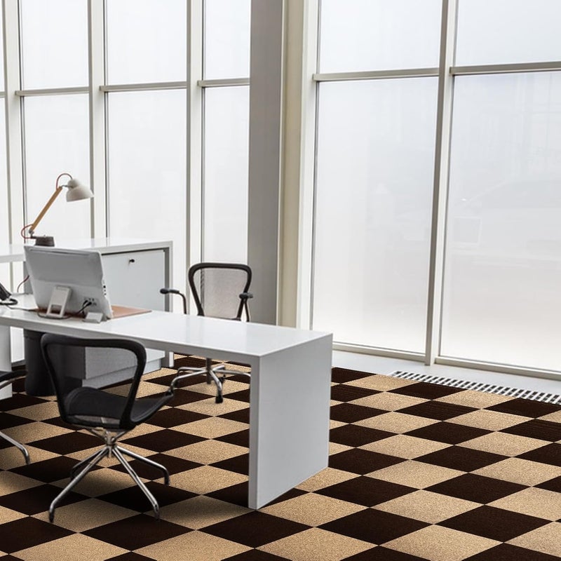 SOKEA Carpet Tiles Peel and Stick, Self Adhesive Carpet Floor Tile 20 Tiles/20 sq Ft Anti-Slip Squares Soft Padded Carpet Tiles for Kitchen Bedrooms Indoor Outdoor（12" x 12"） - Image 5